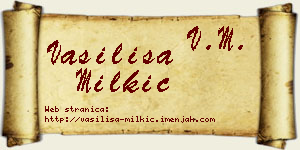 Vasilisa Milkić vizit kartica